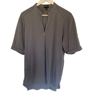 Apparel collection McDonald’s uniform gray short sleeve zipper front medium